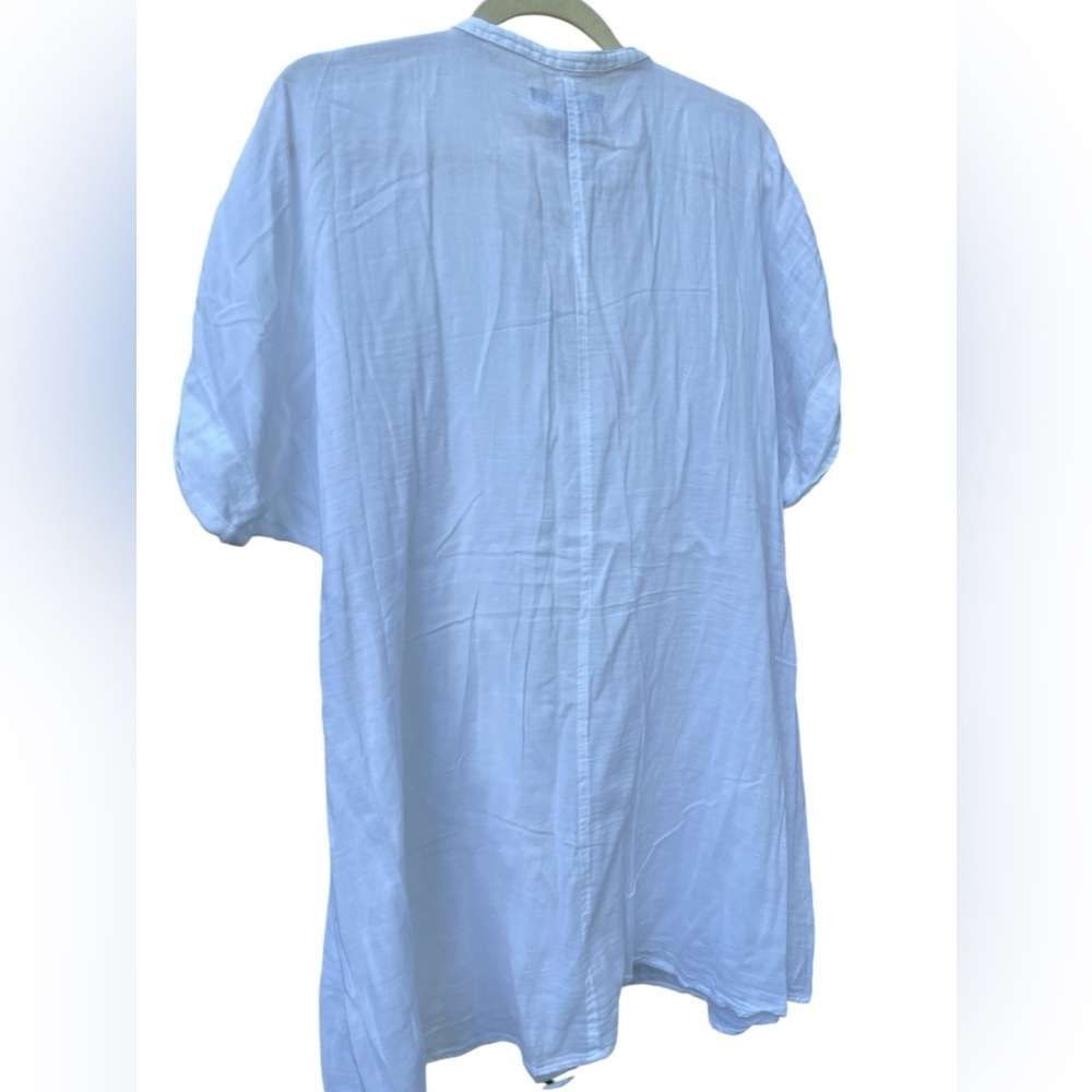 🔥❤️CALVIN KLEIN JEANS white blouse women’s size 1X - can be belted! Like new!! - Picture 3 of 8